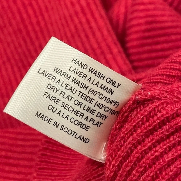 Hawico Scotland KEMNAY 1/4 ZIP TWO TONE PULLOVER Large 100% Pure Cashmere - Picture 7 of 14